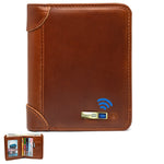 Smart Bluetooth Wallet Tracker Genuine Leather Men Wallets Finder  Short Thin Card Holder compatible Free engraving Cool Gift