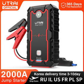 UTRAI Jump Starter Power Bank 2000A Portable Battery Station 12V Car Emergency Booster Starting Device