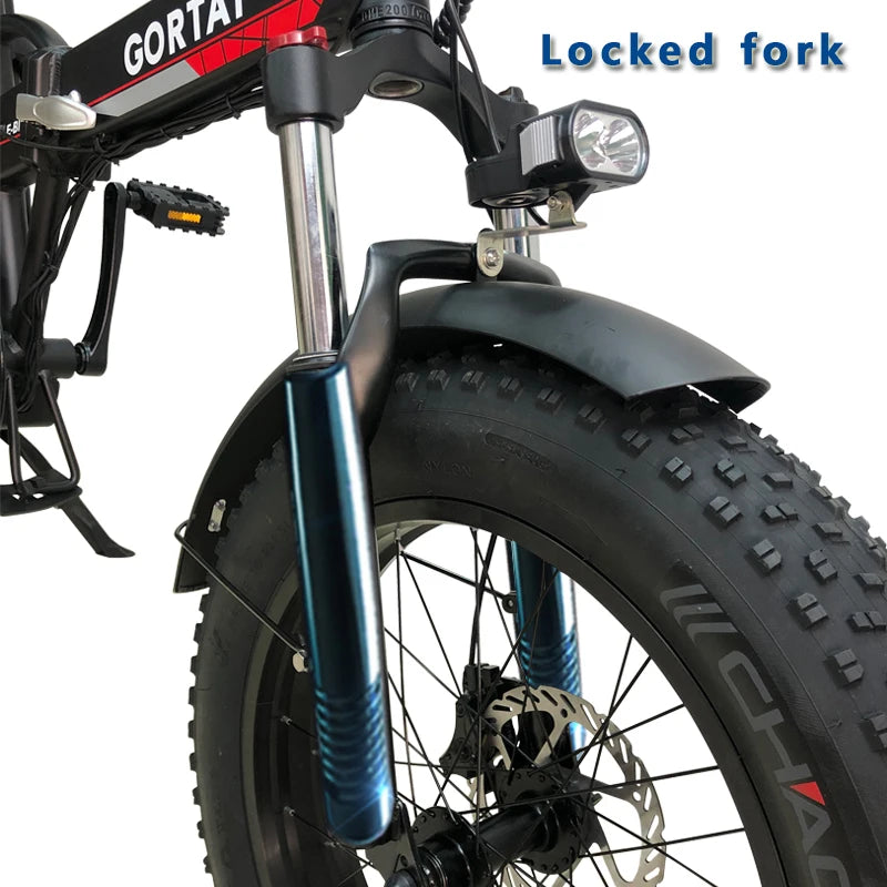 Electric Bicycle 20 Inch 1500W 48V 18Ah Folding E-Bike Fat Tire Beach Cruiser Electric Motorcycle Lithium Battery Bicicleta