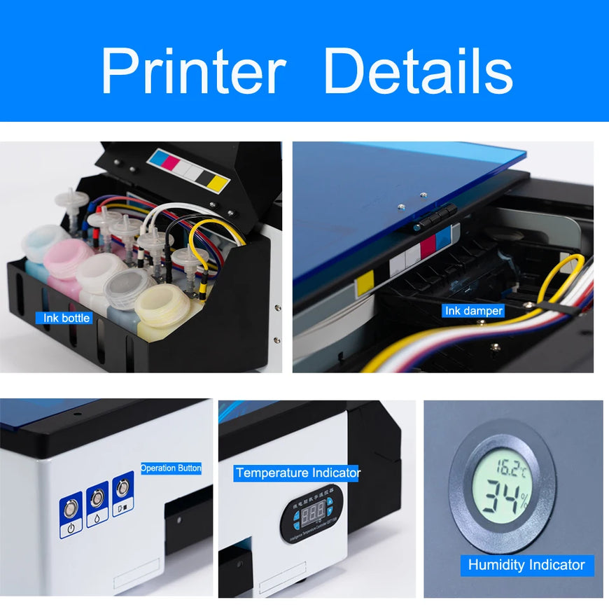 A3 DTF Printer DTF For t shirt Print A3 Heat Transfer T shirt Print Directly Transfer Film DTF Printer DTF ink DTF Film Printer