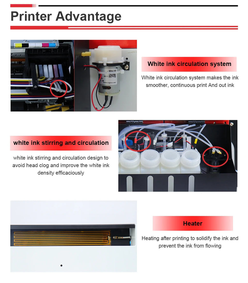 A3 DTF Printer For Epson L1800 Heat Transfer Print Directly Transfer Film DTF Printer Tshirt Printing Machine For Fabric Hoodies