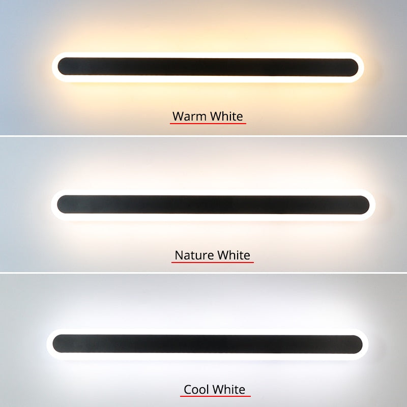 LED Wall Light Bathroom Mirror Light Bedroom Bedside Wall Lamp Indoor Decoration Light Sconce Iron Acrylic Material AC90-260V