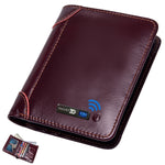 Smart Bluetooth Wallet Tracker Genuine Leather Men Wallets Finder  Short Thin Card Holder compatible Free engraving Cool Gift