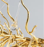 Modern Crystal Chandelier Luxury Golden Branch Crystal Chandelier Living Room Hotel Lobby Island Decoration Light