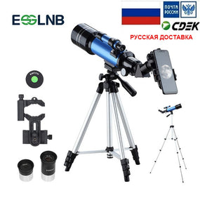 F40070M Telescope Astronomical Monocular With Tripod Refractor Spyglass Zoom High Power Powerful For Astronomic Space