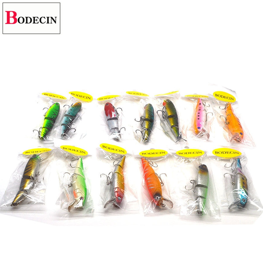 Multi Section Sea Bass Hard Fishing Lure 3D Fish Eyes 1PCS Crankbaits Minnow Fake Artificial Bait Suit For Fishing Carp Tackle