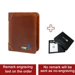 Smart Bluetooth Wallet Tracker Genuine Leather Men Wallets Finder  Short Thin Card Holder compatible Free engraving Cool Gift