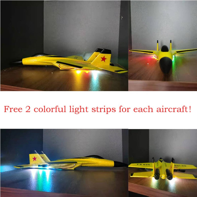 FX-620 SU-35 RC Remote Control Airplane 2.4G Remote Control Fighter Hobby Plane Glider Airplane EPP Foam Toys RC Plane Kids Gift