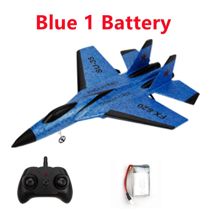 FX-620 SU-35 RC Remote Control Airplane 2.4G Remote Control Fighter Hobby Plane Glider Airplane EPP Foam Toys RC Plane Kids Gift