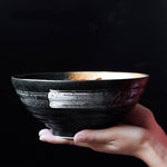 Japanese style 7.5 inch large bowl ramen bowl ceramic soup bowl retro tableware hat bowl trumpet bowl ceramic