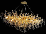 Modern Crystal Chandelier Luxury Golden Branch Crystal Chandelier Living Room Hotel Lobby Island Decoration Light