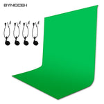 Green Screen Chromakey Fiber Cotton Fond Studio Photo Backdrops For Photos Photography Background With 4 Pcs Clip Photo Props