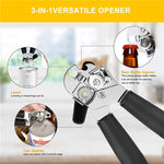 1Pcs Jar Opener Professional Kitchen Tool Safety Hand-actuated Can Opener Side Cut Easy Grip Manual Opener Knife for Cans Lid