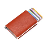 Customized Wallet 2022 Credit Card Holder Men Wallet RFID Aluminium Box Bank Card Holder Vintage Leather Wallet with Money Clips